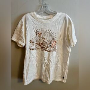 Five Star Cream Graphic Tee with Nature Design